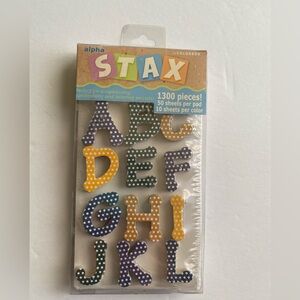 Colörbok alpha stax 1300 pieces new old stock vintage pattern fat dot jewel